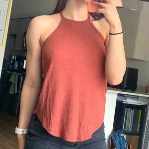 Burnt orange Halter Tank Top